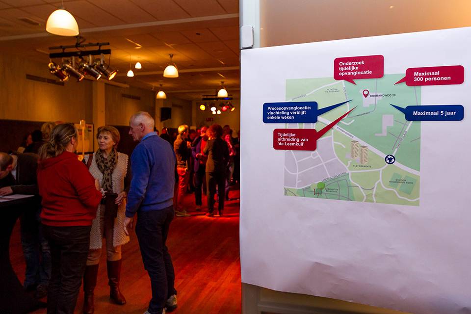 Plattegrond en uitleg opvang in Wageningen