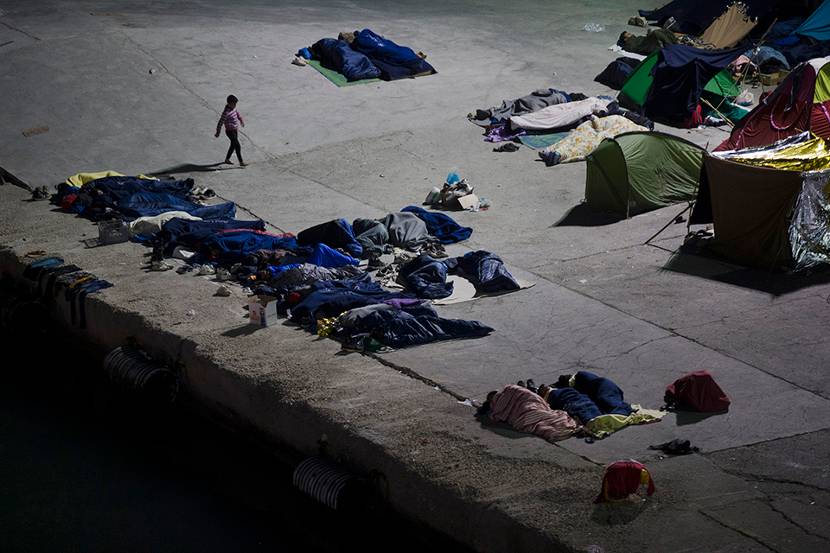 Vluchtelingen in Chios, Griekenland