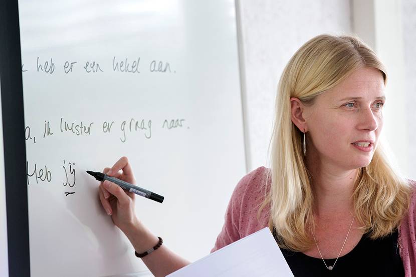 Docent voor het schrijfbord