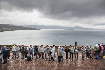 Vluchtelingen in Lesbos, Griekenland